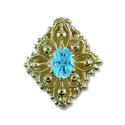 ra6893 Blue Zircon Bracelet Slide 